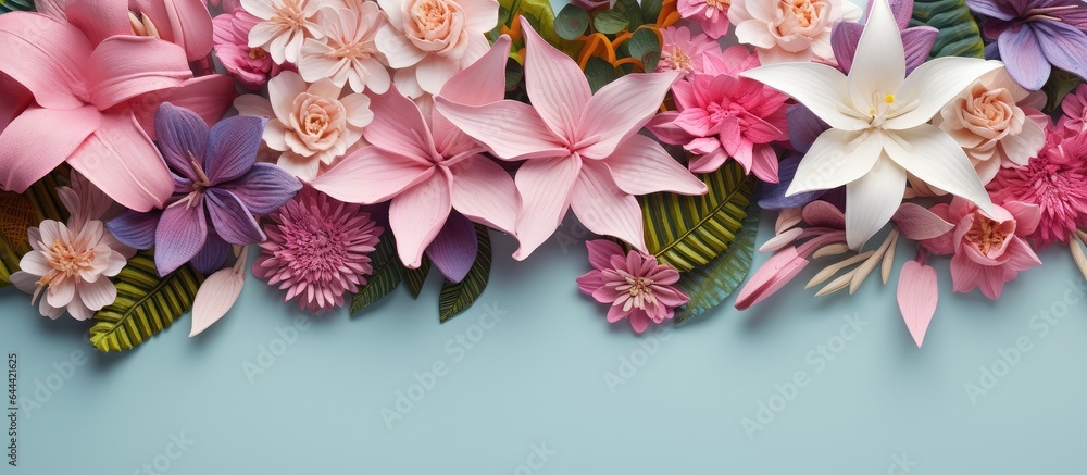 Plants for decoration isolated pastel background Copy space Plants for decoration isolated pastel background Copy space