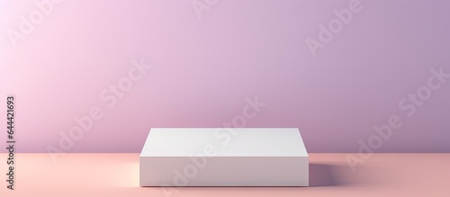 White packaging box with isolated isolated pastel background Copy space for your design