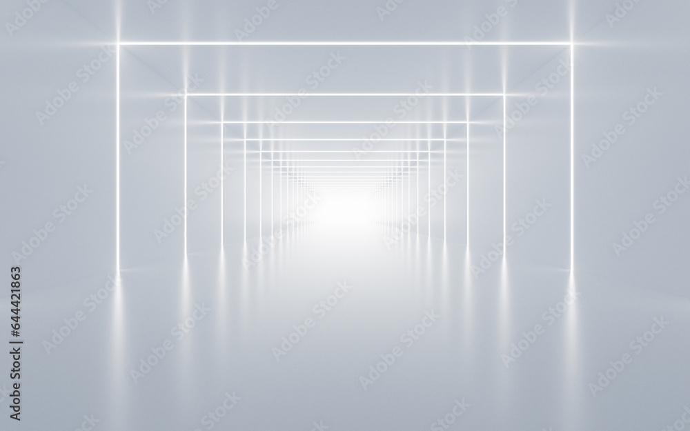 Abstract white tunnel, 3d rendering. Abstract white tunnel, 3d rendering.