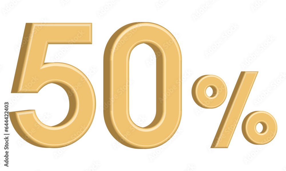 Golden three-dimensional vector number 50 percent Golden three-dimensional vector number 50 percent
