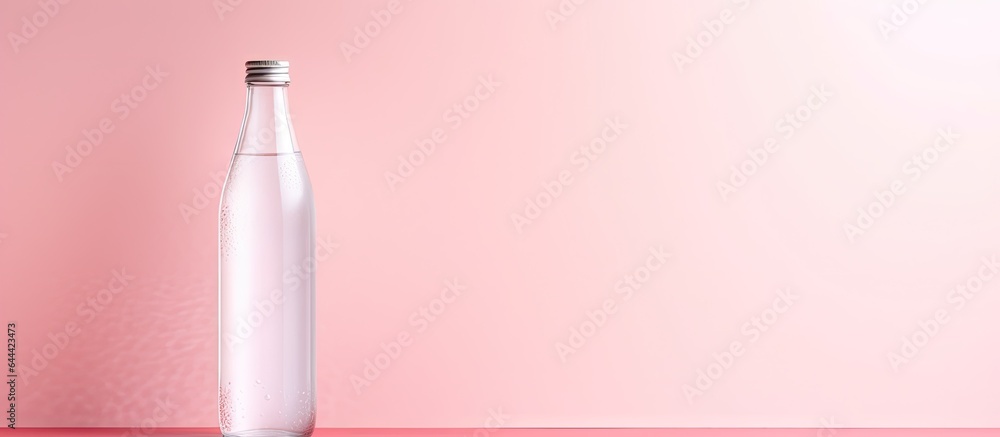 Plastic bottle with clipping path drink displayed on a isolated pastel background Copy space Plastic bottle with clipping path drink displayed on a isolated pastel background Copy space