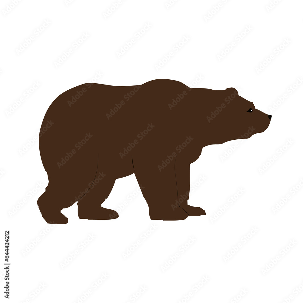 Grizzly bear side view isolated, animals and wildlife concept Grizzly bear side view isolated, animals and wildlife concept