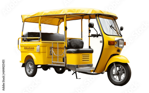 Auto Rickshaw Isolated on Transparent PNG Background  rendering. Generative AI