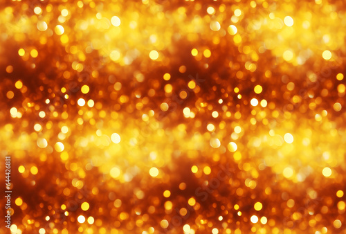Abstract golden bokeh light display, crafting a sparkling background with holiday vibes. Seamless repeatable background.