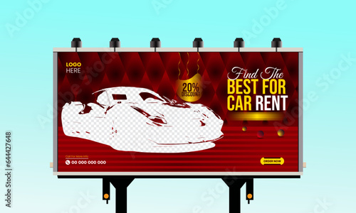 Billboard design, multipurpose banner template for posting photos and text, graphic background vector