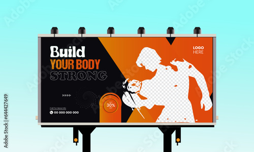 Street dynamic banner, horizontal Billboard template background 