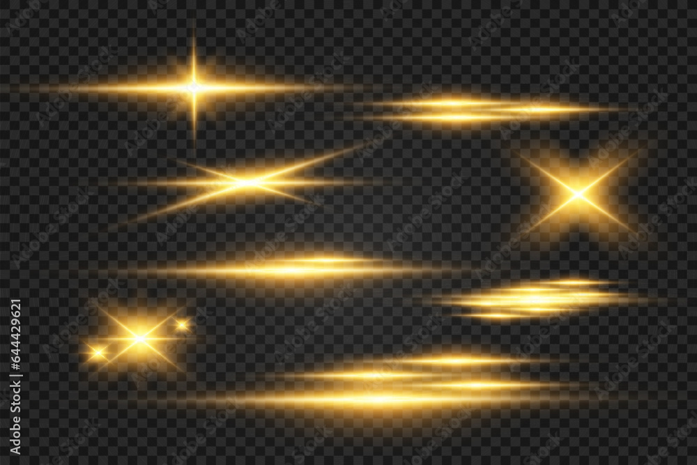 Illustration of bright beautiful light effects.Set of sparkling stars. Illustration of bright beautiful light effects.Set of sparkling stars.