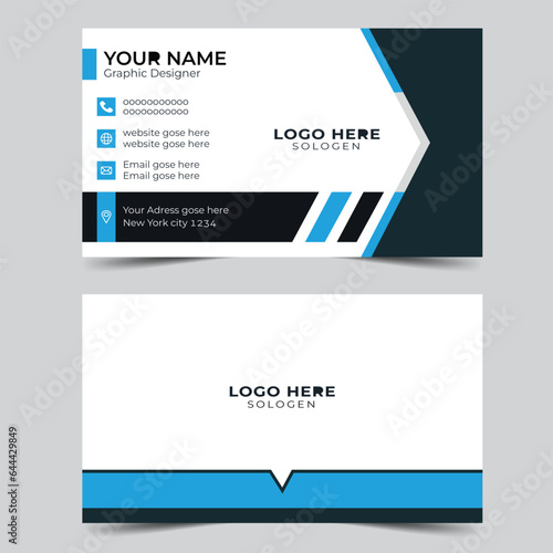 Business card Modern,Creative business card, blue and white business card design, Vector Modern Creative And Clean Business Card Design Template, Visiting Card ,