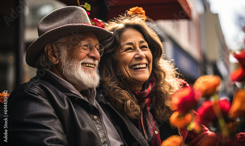 Immigrant Couple's Joyful Retirement Outdoors in Latin America.