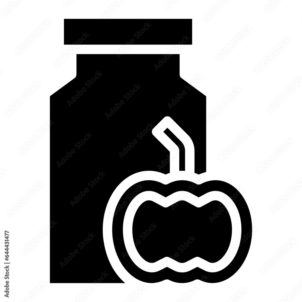 Obraz premium pumpkin juice glyph