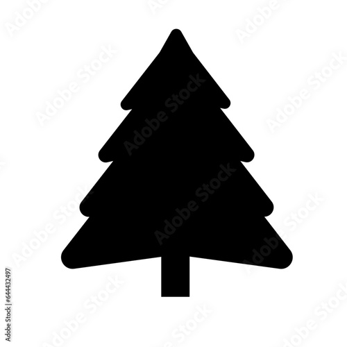 Christmas tree silhouette icon