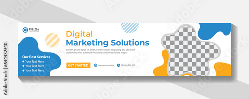 Corporate business linkedin banner design with geometric shapes. Banner, header, cover design