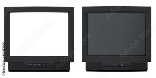 Retro television CRT TV mockup - transparent png