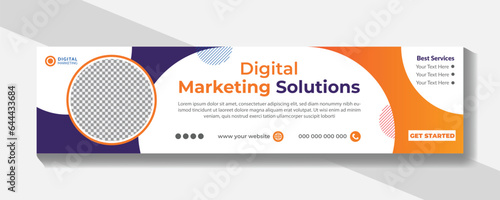 Corporate business linkedin banner design with geometric shapes. Banner, header, cover design