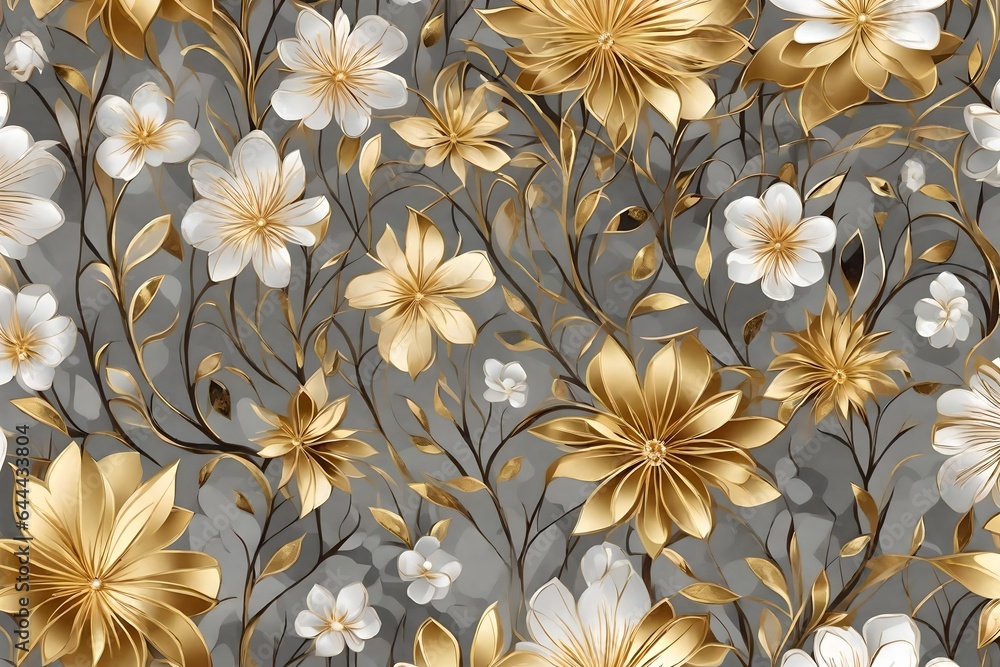 background with flowers generated by AI technology