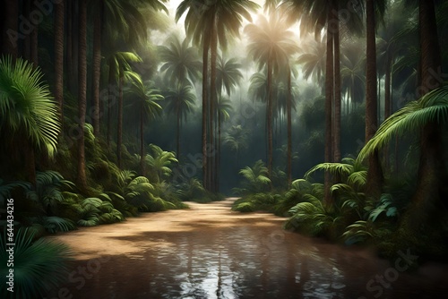 tropical forest in the morning