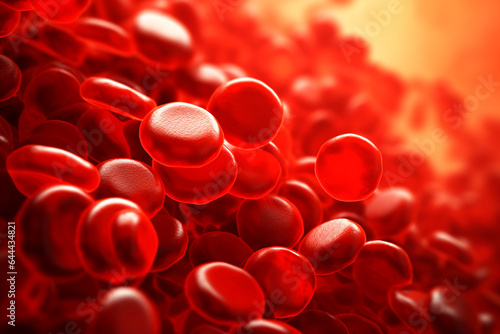primer plano de células sanguíneas, leucocitos, eritrocitos torrente sanguíneo