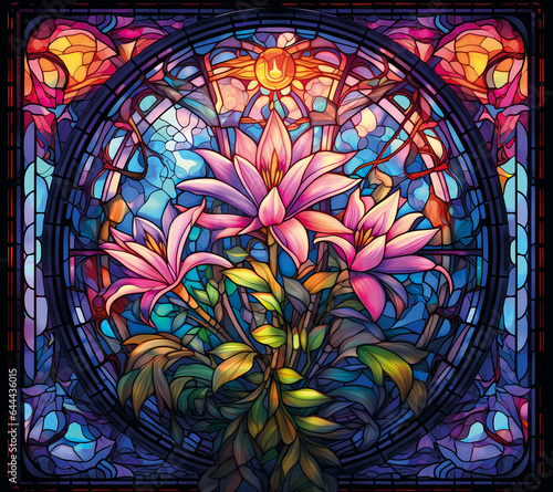 Delve into a kaleidoscope of colors and shapes, each petal and leaf meticulously designed to create a seamless visual tapestry. Whether you're an art enthusiast, a designer, or someone seeking a touch photo