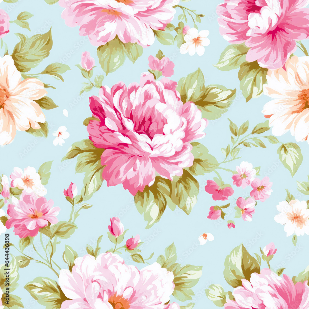 3D Flower Seamless Pattern 3D Flower Seamless Pattern