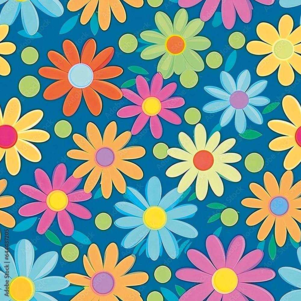 3D Flower Seamless Pattern 3D Flower Seamless Pattern