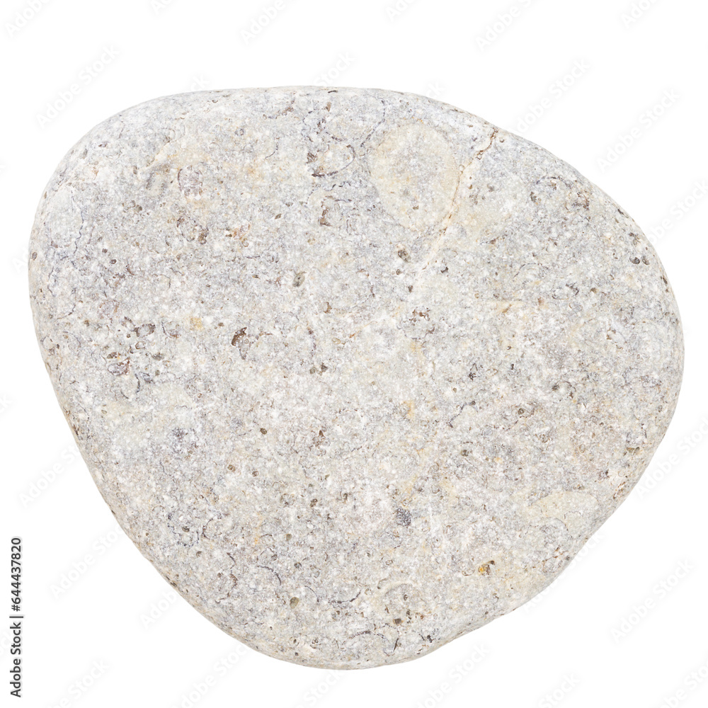 Obraz premium Top view of single gray pebble