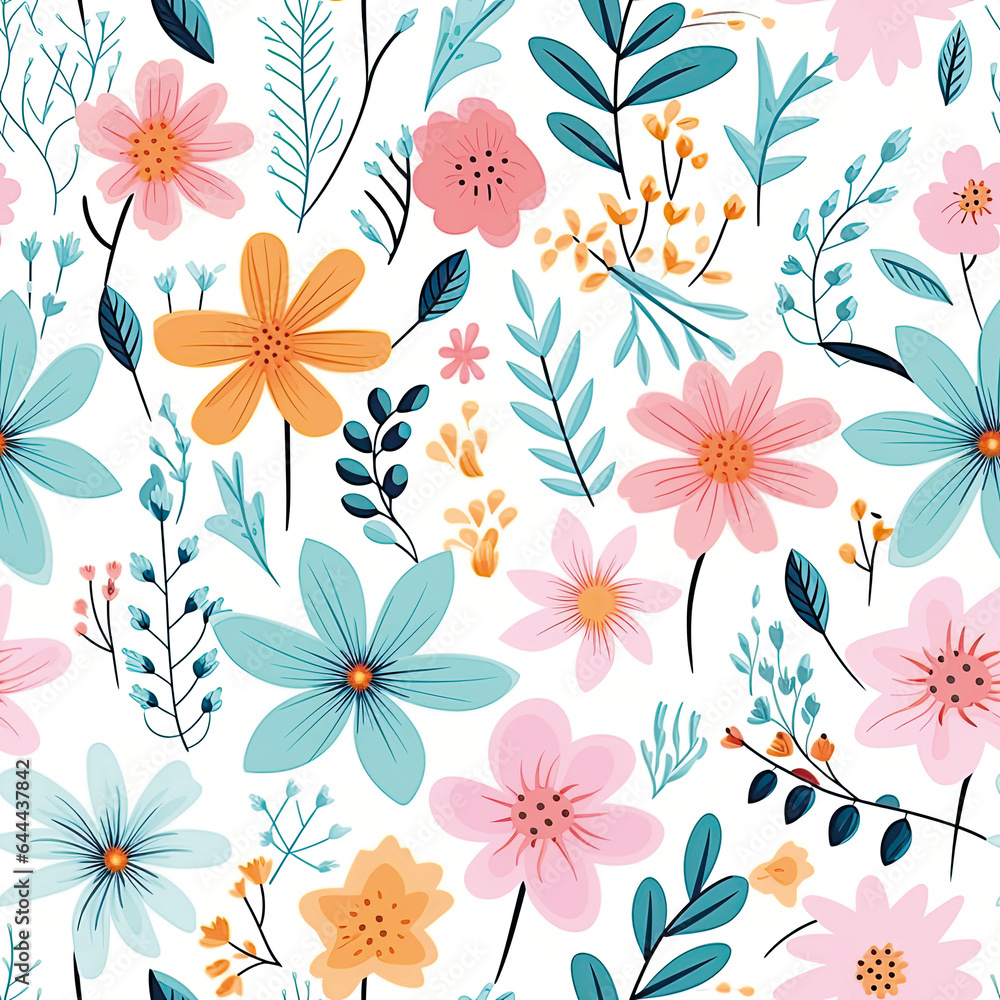 3D Flower Seamless Pattern 3D Flower Seamless Pattern