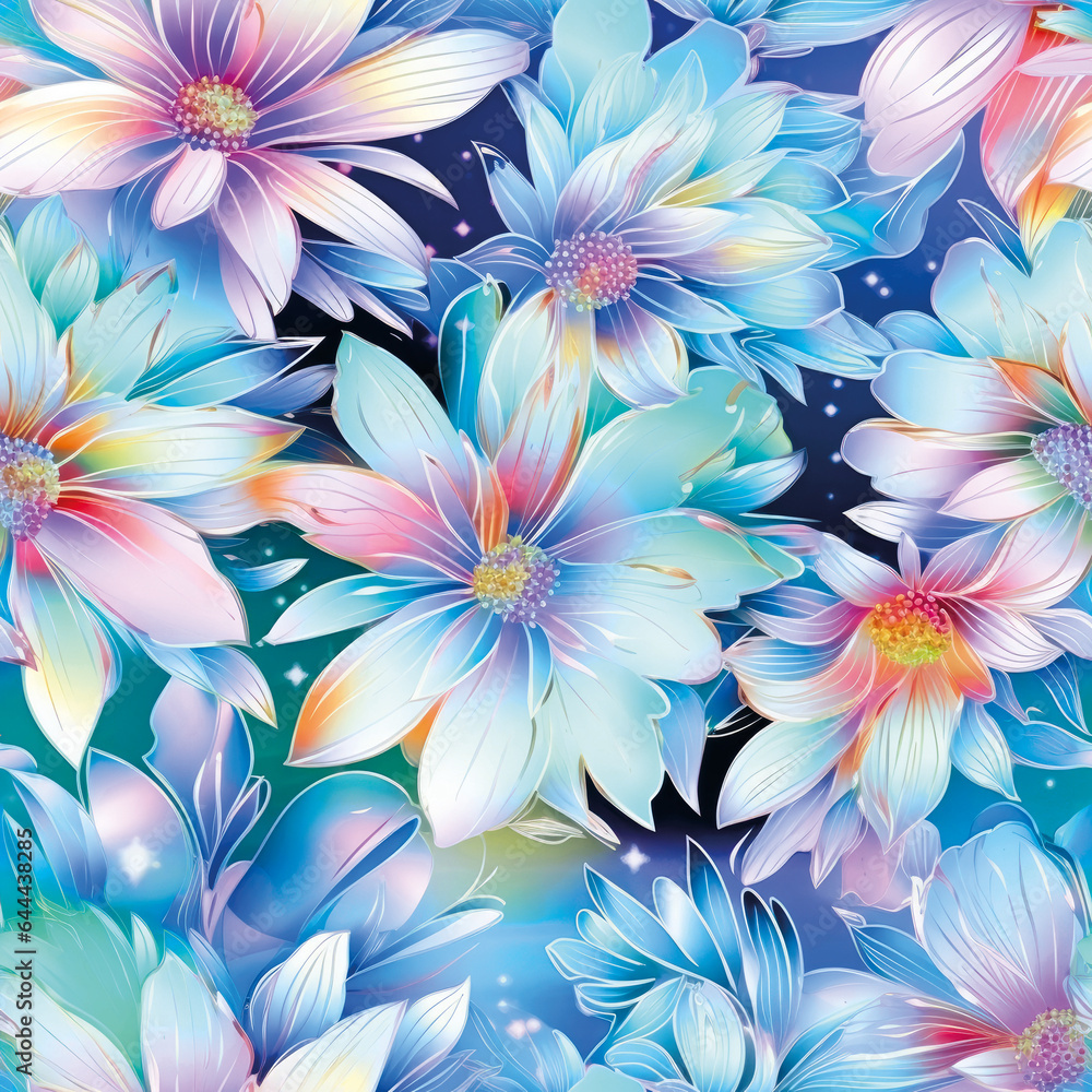 3D Flower Seamless Pattern 3D Flower Seamless Pattern