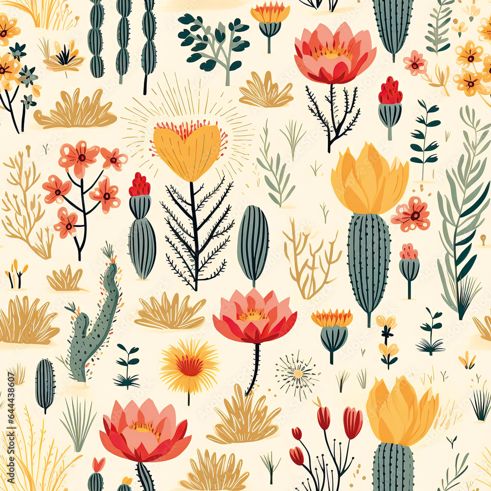 3D Flower Seamless Pattern 3D Flower Seamless Pattern