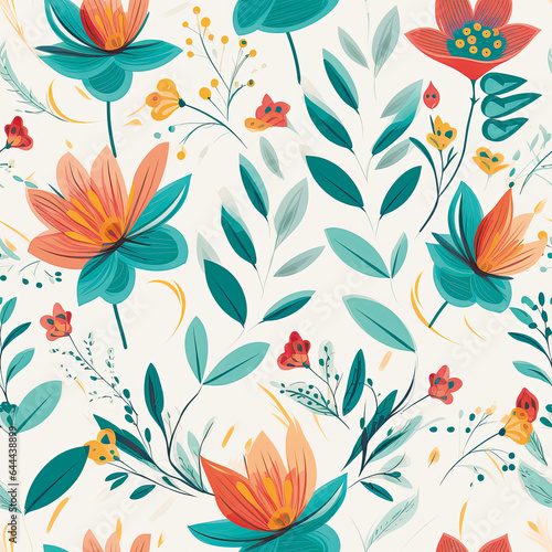 3D Flower Seamless Pattern