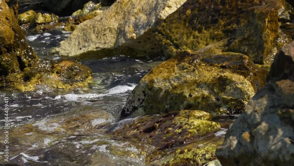 waves breaking against the rocks. 4k video. waves breaking against the rocks. 4k video.