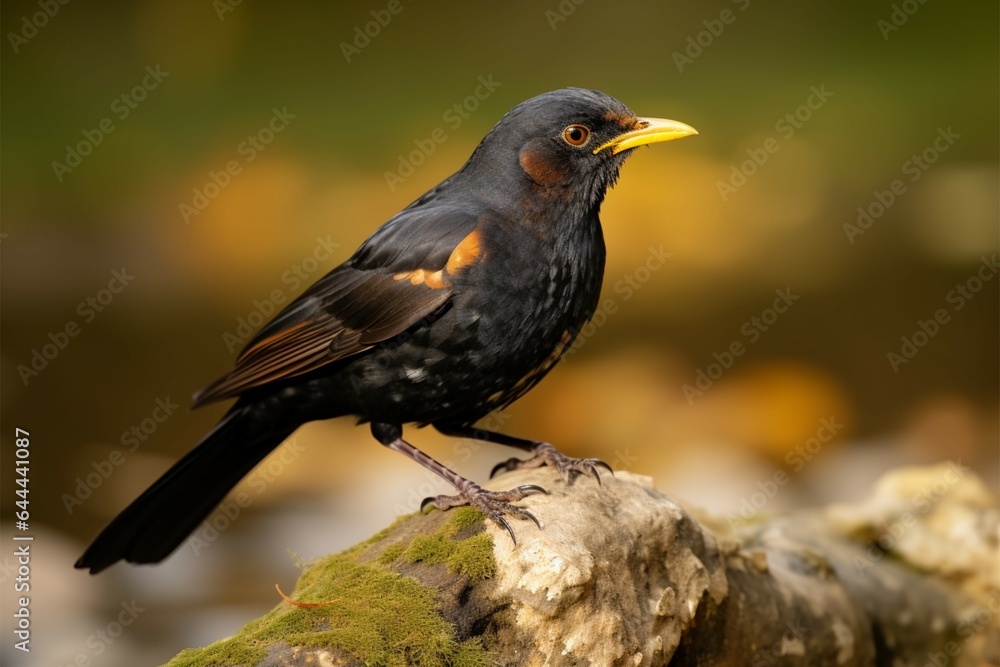 Common blackbird Turdus merula from the Turdidae family Common blackbird Turdus merula from the Turdidae family