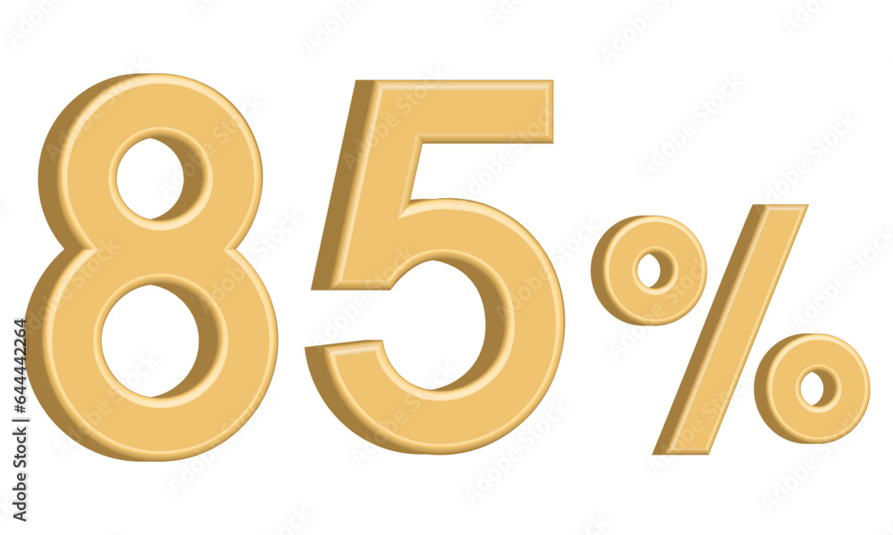 Golden three-dimensional vector number 85 percent Golden three-dimensional vector number 85 percent