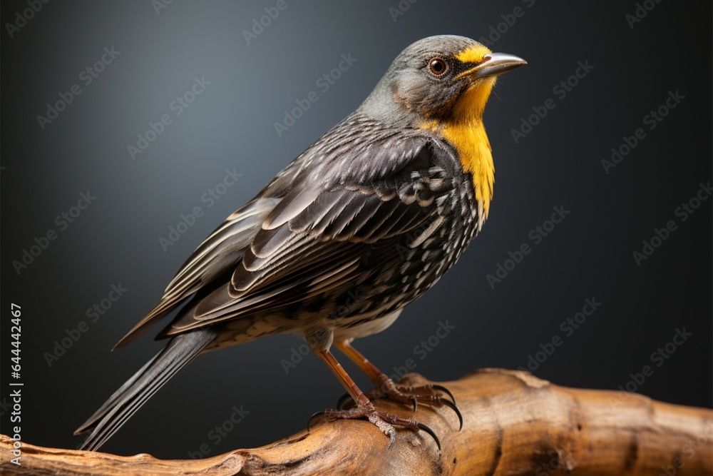 Fototapeta premium Turdus merula, a common blackbird, belonging to the Turdidae family