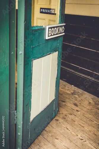 Fawley Hill Historic Railway Station Booking Room Door