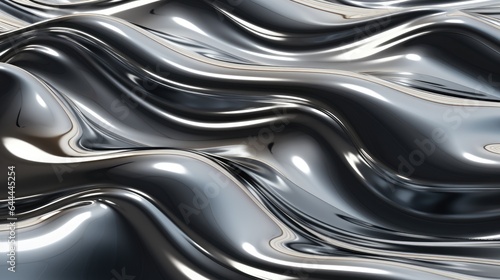 Liquid metal waves in motion. Liquid metal background.