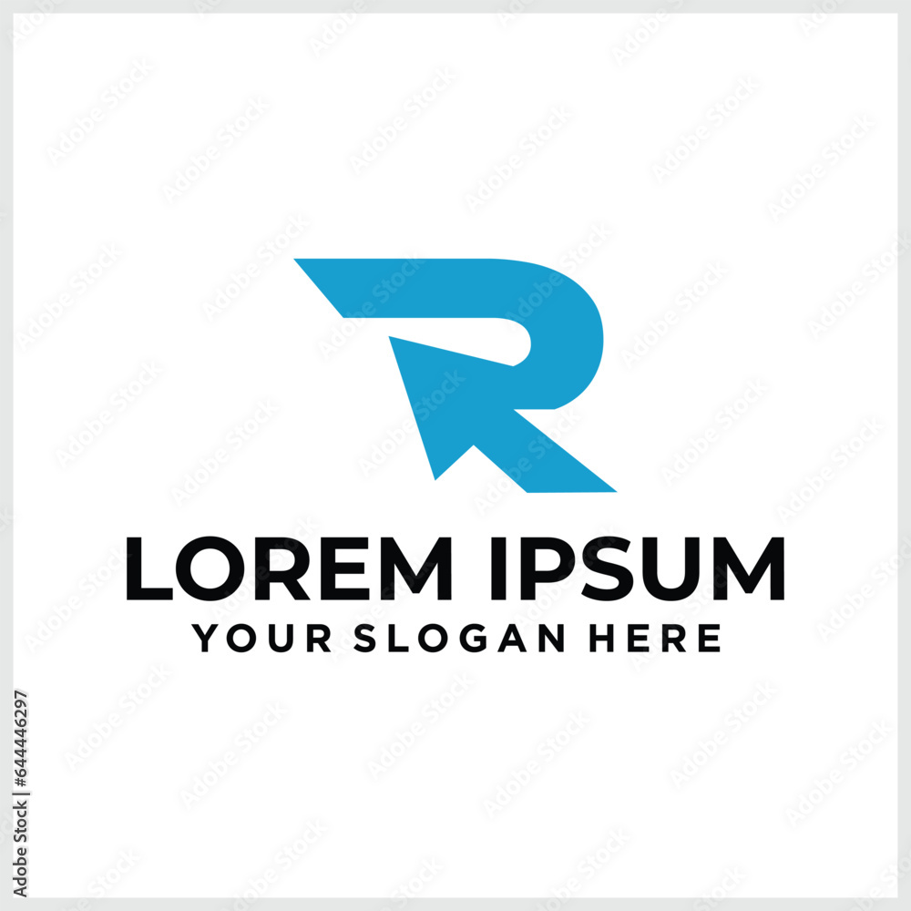 R or RR Uppercase Letter Initial Logo Design Template Vector Illustration R or RR Uppercase Letter Initial Logo Design Template Vector Illustration