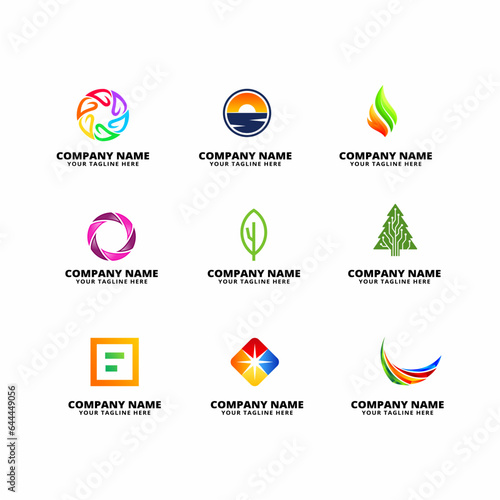 collection of abstract logo vector illustration