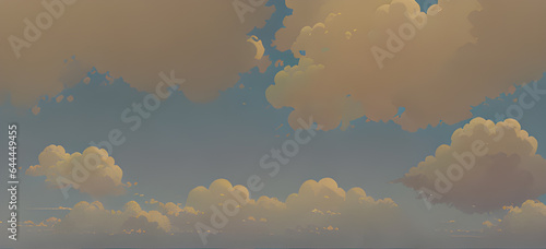 Minimalism style . clouds in the sky .