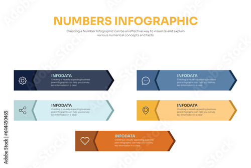 5 steps business timeline process infographic presentation template vector