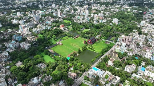 Aerial view of Barisal city, Barisal, Bangladesh. photo