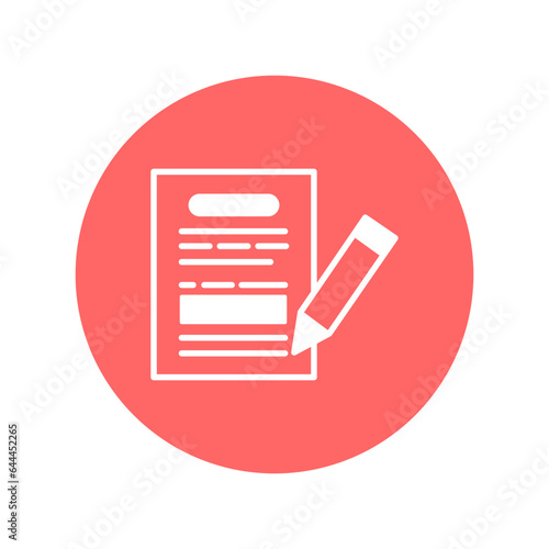Contract sign Vector Icon which can easily modify or edit