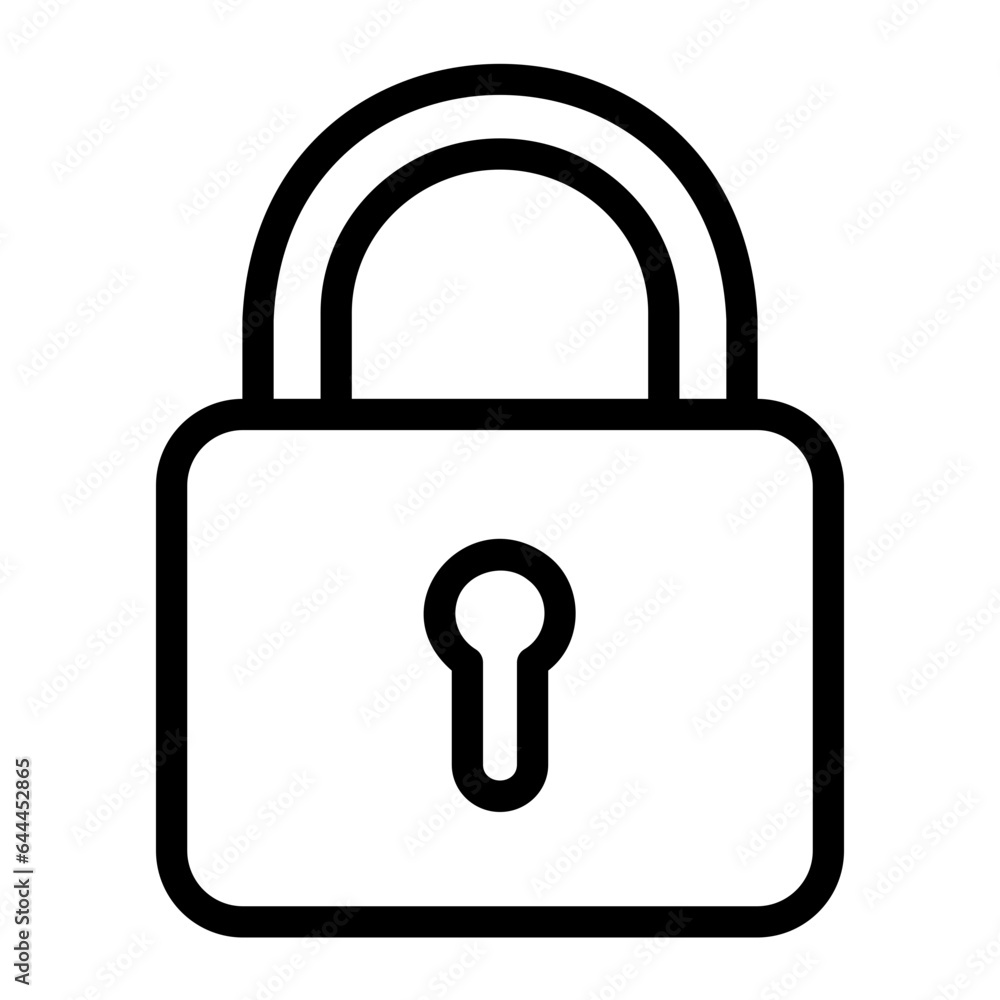 door lock outline icon door lock outline icon