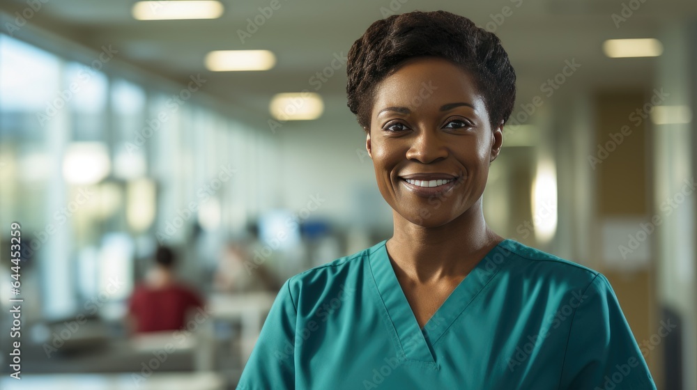 Portrait of the female doctor in the hospital Portrait of the female doctor in the hospital