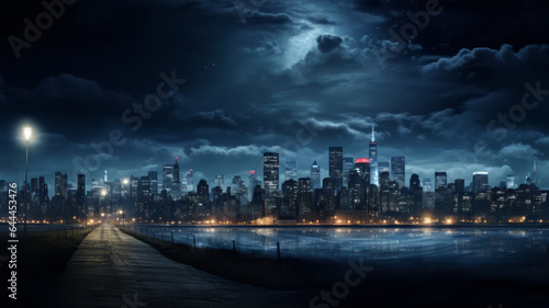 Urban night panorama