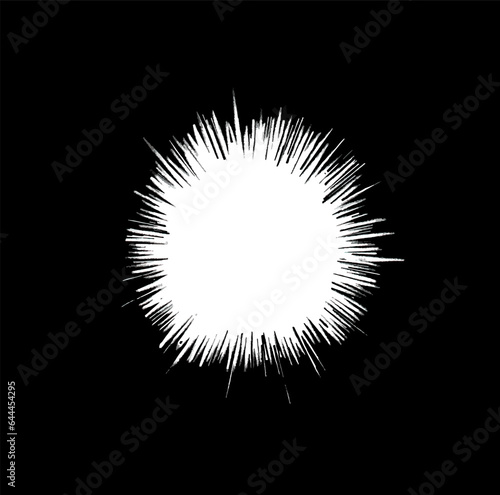 ベタフラッシュ　ベタあり集中線