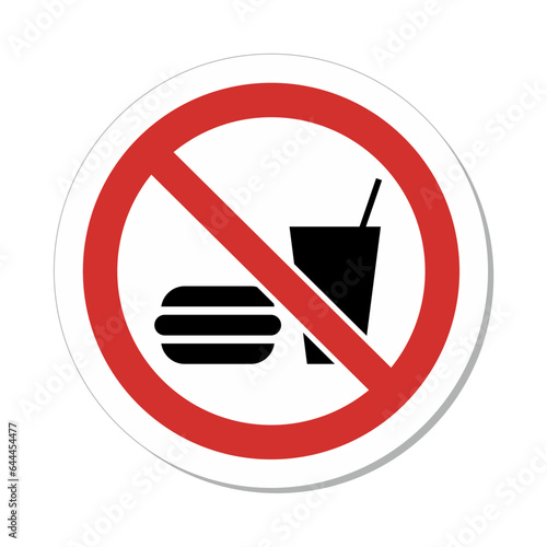 ISO Prohibition Sign: No Eating Or Drinking Symbol