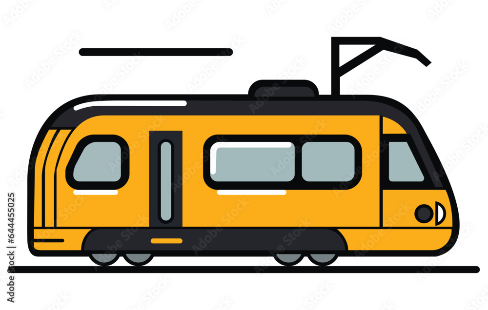 Cool modern flat design public transport. city bus,Take public transportation concept icon.