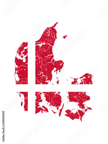 Denmark Vintage Map Flag Danish Pride Nordic Copenhagen Love