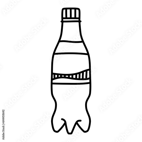 Beverages, soft drink doodle on white background 