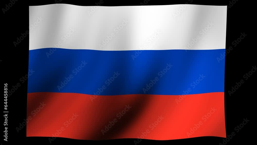 4K animation of a national flag waving in the wind ( mov, no background ) | Russia 4K animation of a national flag waving in the wind ( mov, no background ) | Russia
